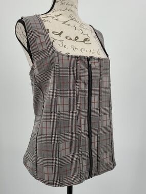 Torrid Full Front Zip Cropped Plaid Tank Top Size 3X